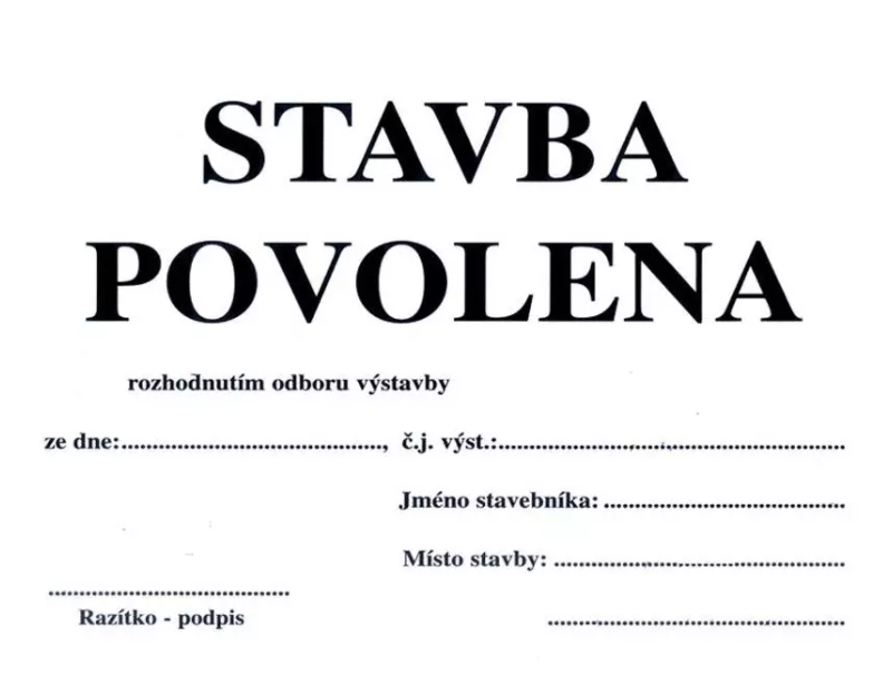 Stavební povolení!